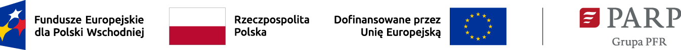 Belka logotypów Fundusze Europejskie dla Polski Wschodniej