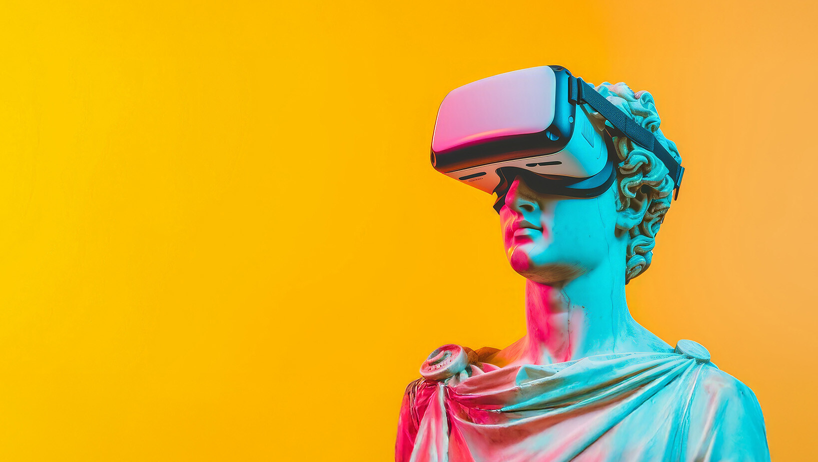 Grafika przedstawiająca grecką rzeźbę. 