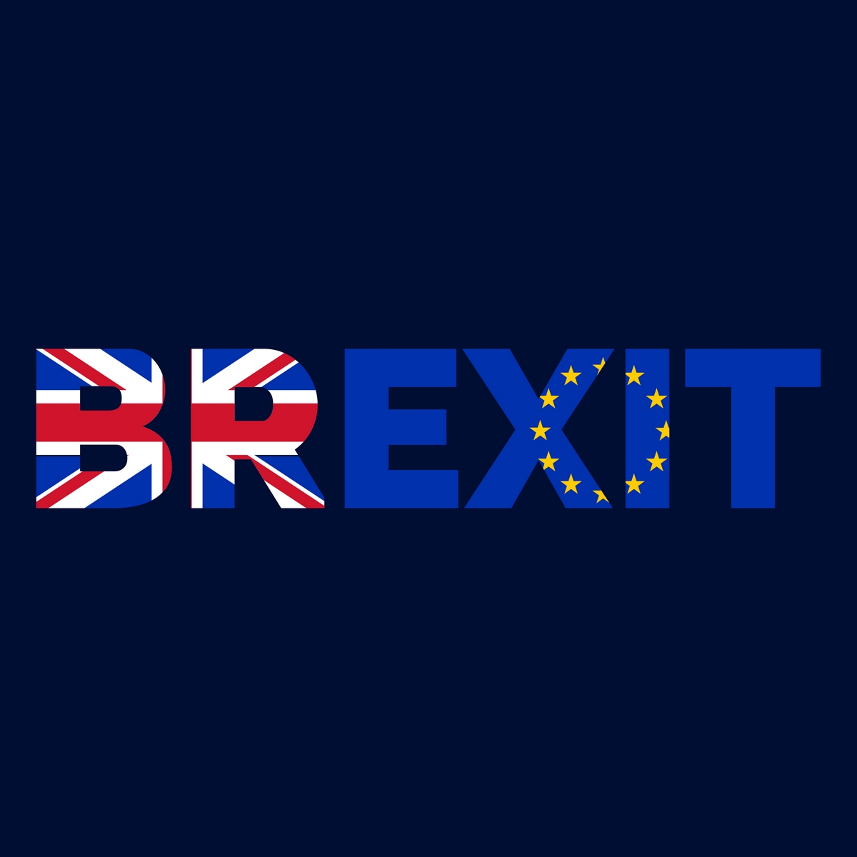 Grafika z napisem BREXIT
