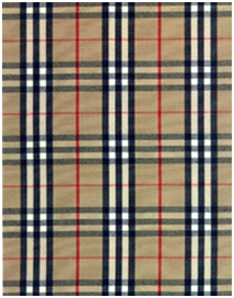 zdjęcie przedstawia geometryczne wzory w postaci granatowych oraz czerwonych linii przecinających się pod kątem prostym na beżowym tle. Linie tworzą wzór w tzw. kratę