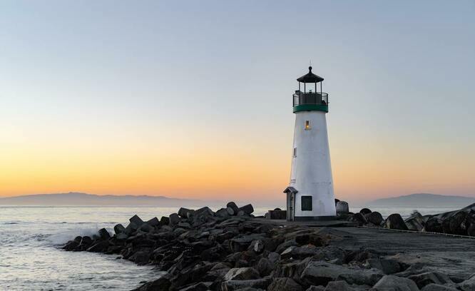Lighthouse at dawn