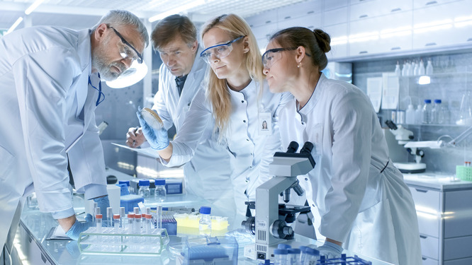 grupa ludzi w laboratorium