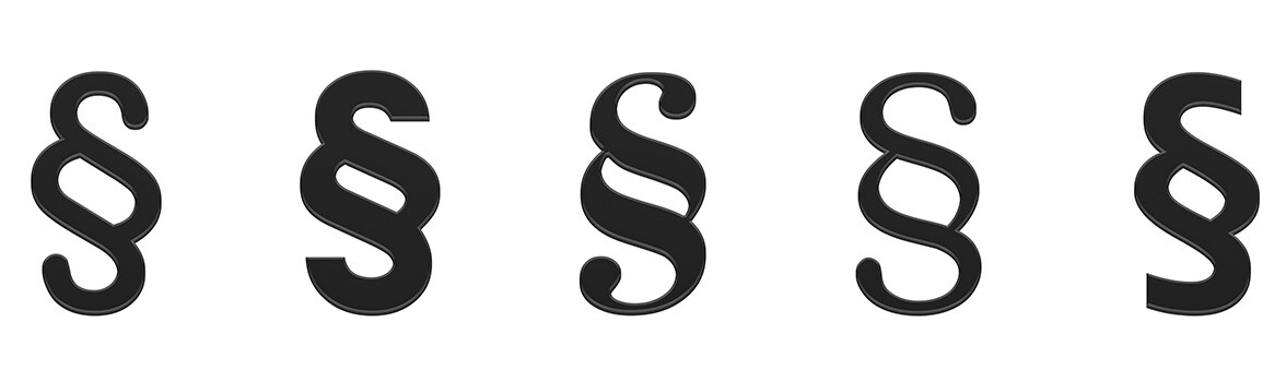 Grafika z paragrafami. Białe tło.