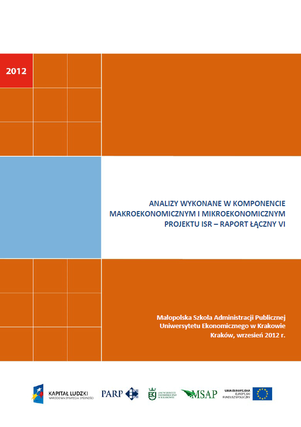 Analizy wykonane w komponentach mikroekonomicznym  i makroekonomicznym projektu ISR – VI raport łączny