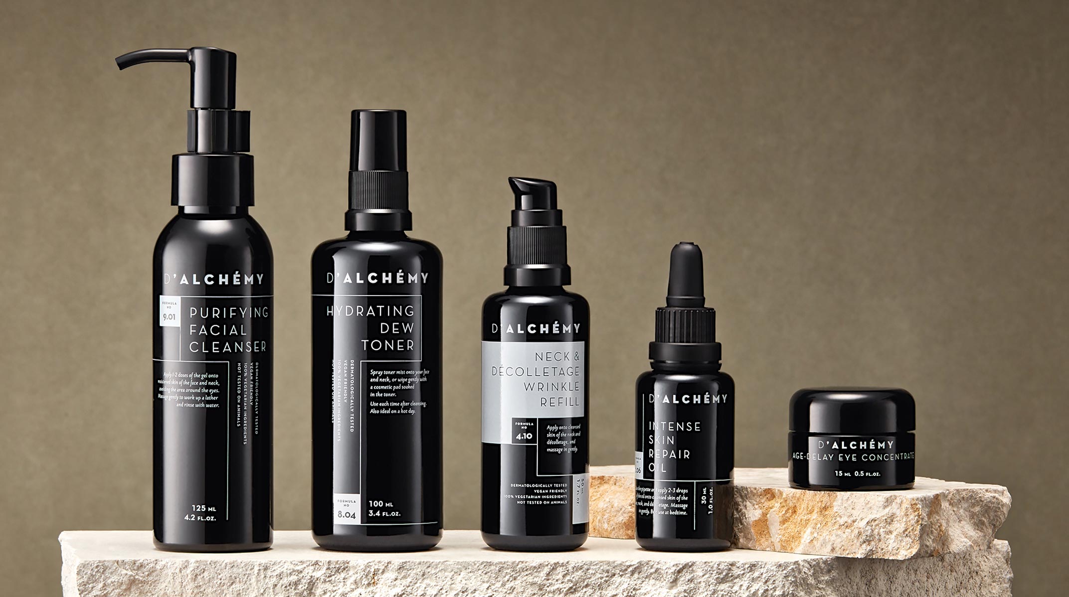 Widok serii kosmetyków