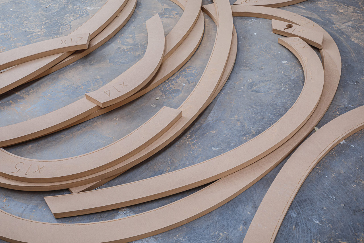 Drewniane koliste elementy