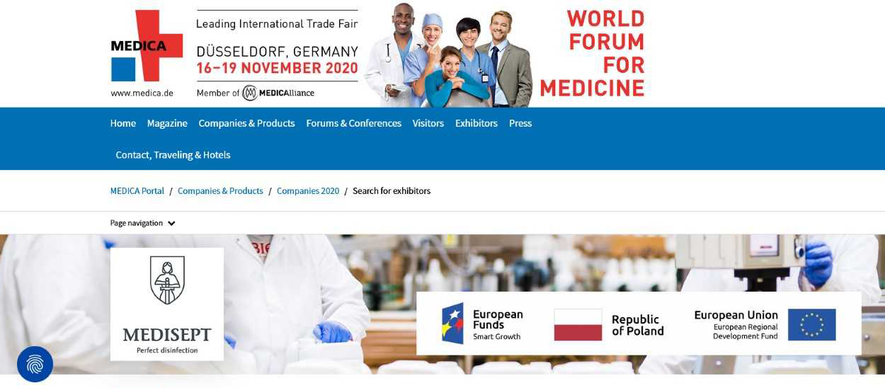 zwiększenie konkurencyjności firmy  poprzez uczestnictwo w programie promocji branży sprzętu medycznego